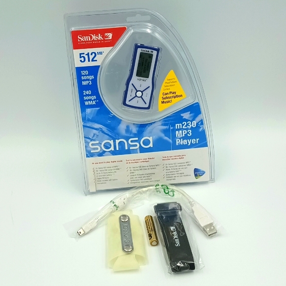 SanDisk Portable Audio & Video Sandisk Sansa M23 Blue 52 Mb Digital